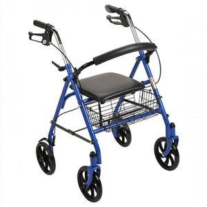 Andador plegable con asiento con respaldo